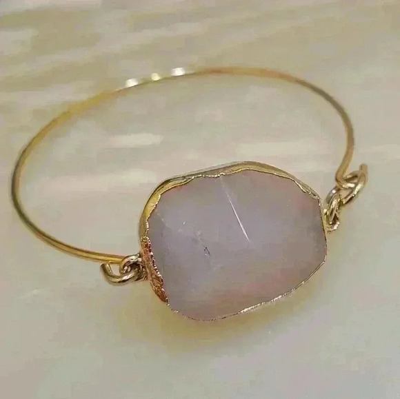Rose quartz Gold-toned small size bracelet - Picture 3 of 14